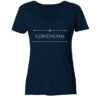 CONTINUUM - Damen V-Neck BIO T-Shirt 10 Vestis Unica - Latein zum Anziehen - front ladies organic v neck shirt 0e2035 1116x 107