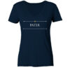 PATER - Damen V-Neck BIO T-Shirt 10 Vestis Unica - Latein zum Anziehen - front ladies organic v neck shirt 0e2035 1116x 124