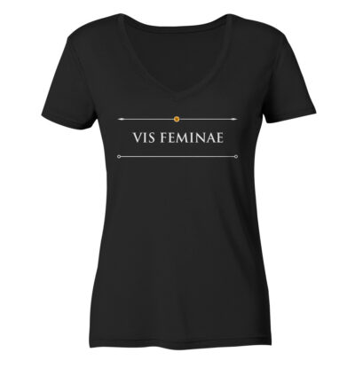 Vestis Unica - Latein zum Anziehen - front ladies organic v neck shirt 272727 1116x 125