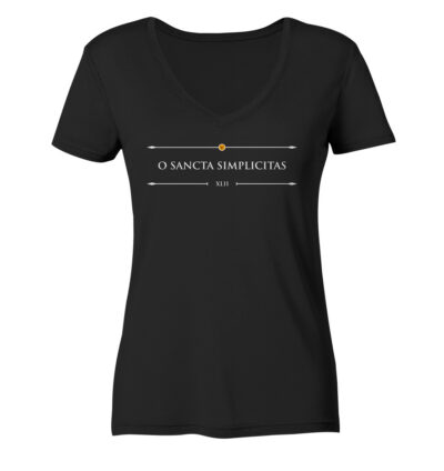 Vestis Unica - Latein zum Anziehen - front ladies organic v neck shirt 272727 1116x 31