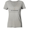 FRAUENPOWER - Damen V-Neck BIO T-Shirt 10 Vestis Unica - Latein zum Anziehen - front ladies organic v neck shirt c2c1c0 1116x 125