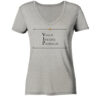 VIP - Damen V-Neck BIO T-Shirt 10 Vestis Unica - Latein zum Anziehen - front ladies organic v neck shirt c2c1c0 1116x 91