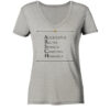 ARSCH - Damen V-Neck BIO T-Shirt 11 Vestis Unica - Latein zum Anziehen - front ladies organic v neck shirt c2c1c0 1116x 96