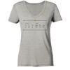 IS - EA - ID - Damen V-Neck BIO T-Shirt 10 Vestis Unica - Latein zum Anziehen - front ladies organic v neck shirt c2c1c0 1116x 99