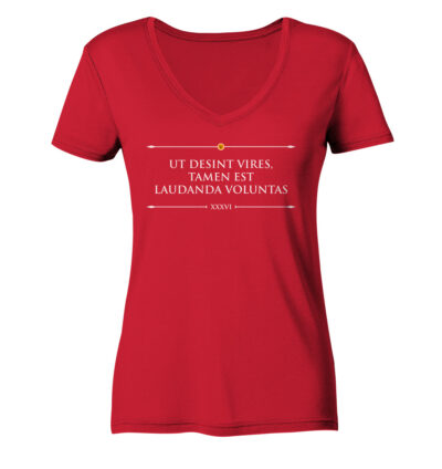 Vestis Unica - Latein zum Anziehen - front ladies organic v neck shirt cb1f34 1116x 10