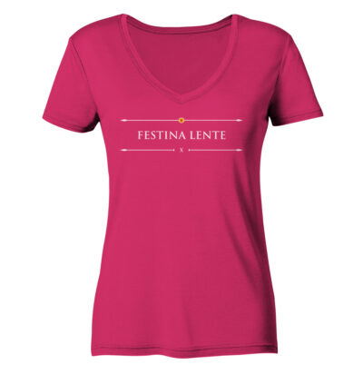 Vestis Unica - Latein zum Anziehen - front ladies organic v neck shirt d42f68 1116x 10
