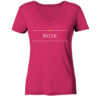 PATER - Damen V-Neck BIO T-Shirt 11 Vestis Unica - Latein zum Anziehen - front ladies organic v neck shirt d42f68 1116x 124