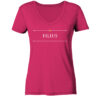 FILIUS - Damen V-Neck BIO T-Shirt 11 Vestis Unica - Latein zum Anziehen - front ladies organic v neck shirt d42f68 1116x 130