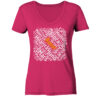 GÖTTER Wortteppich - Damen V-Neck BIO T-Shirt 11 Vestis Unica - Latein zum Anziehen - front ladies organic v neck shirt d42f68 1116x 137