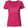 CONTRA VIM MORTIS NON EST MEDICAMEN IN HORTIS - Damen V-Neck BIO T-Shirt 8 Vestis Unica - Latein zum Anziehen - front ladies organic v neck shirt d42f68 1116x 2