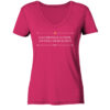GAUDEAMUS IGITUR, IUVENES DUM SUMUS - Damen V-Neck BIO T-Shirt 12 Vestis Unica - Latein zum Anziehen - front ladies organic v neck shirt d42f68 1116x 39
