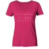 IS - EA - ID - Damen V-Neck BIO T-Shirt 11 Vestis Unica - Latein zum Anziehen - front ladies organic v neck shirt d42f68 1116x 99