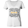 MATER Wortteppich - Damen V-Neck BIO T-Shirt 13 Vestis Unica - Latein zum Anziehen - front ladies organic v neck shirt f8f8f8 1116x 112