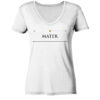 MATER - Damen V-Neck BIO T-Shirt 13 Vestis Unica - Latein zum Anziehen - front ladies organic v neck shirt f8f8f8 1116x 121