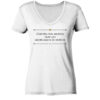 CONTRA VIM MORTIS NON EST MEDICAMEN IN HORTIS - Damen V-Neck BIO T-Shirt 9 Vestis Unica - Latein zum Anziehen - front ladies organic v neck shirt f8f8f8 1116x 2