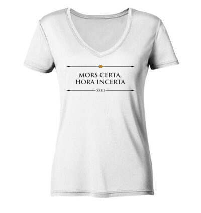 Vestis Unica - Latein zum Anziehen - front ladies organic v neck shirt f8f8f8 1116x 34