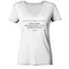 HOMO SUM, HUMANI NIHIL A ME ALIENUM PUTO - Damen V-Neck BIO T-Shirt 13 Vestis Unica - Latein zum Anziehen - front ladies organic v neck shirt f8f8f8 1116x 38