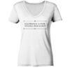 GAUDEAMUS IGITUR, IUVENES DUM SUMUS - Damen V-Neck BIO T-Shirt 13 Vestis Unica - Latein zum Anziehen - front ladies organic v neck shirt f8f8f8 1116x 39