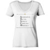 ARSCH - Damen V-Neck BIO T-Shirt 13 Vestis Unica - Latein zum Anziehen - front ladies organic v neck shirt f8f8f8 1116x 96