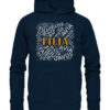 FILIA Wortteppich - Hochwertiger Unisex BIO Hoodie 11 Vestis Unica - Latein zum Anziehen - front organic hoodie 0e2035 1116x 116