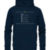 DEPP - Hochwertiger Unisex BIO Hoodie 10 Vestis Unica - Latein zum Anziehen - front organic hoodie 0e2035 1116x 96