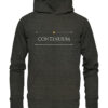 CONTINUUM - Hochwertiger Unisex BIO Hoodie 9 Vestis Unica - Latein zum Anziehen - front organic hoodie 1b1c1a 1116x 109