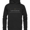CONTINUUM - Hochwertiger Unisex BIO Hoodie 8 Vestis Unica - Latein zum Anziehen - front organic hoodie 272727 1116x 114
