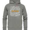 PATER Wortteppich - Hochwertiger Unisex BIO Hoodie 12 Vestis Unica - Latein zum Anziehen - front organic hoodie 818381 1116x 113