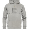 DEPP - Hochwertiger Unisex BIO Hoodie 11 Vestis Unica - Latein zum Anziehen - front organic hoodie c2c1c0 1116x 96