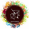 Sternzeichen zum Auswählen bunt - Unisex BIO T-Shirt 32 Vestis Unica - Latein zum Anziehen - sternz bunt sagittarius ergebnis