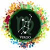 Sternzeichen zum Auswählen bunt - Unisex BIO T-Shirt 35 Vestis Unica - Latein zum Anziehen - sternz bunt virgo ergebnis