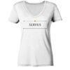 SERVUS - Damen V-Neck BIO T-Shirt 13 Vestis Unica - Latein zum Anziehen - front ladies organic v neck shirt f8f8f8 1116x 20