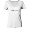 VIVE ET LABORA - Damen V-Neck BIO T-Shirt 13 Vestis Unica - Latein zum Anziehen - front ladies organic v neck shirt f8f8f8 1116x 23