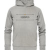 SERVUS - Hochwertiger Unisex BIO Hoodie 11 Vestis Unica - Latein zum Anziehen - front organic hoodie c2c1c0 1116x 20