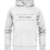 VIVE ET LABORA - Hochwertiger Unisex BIO Hoodie 13 Vestis Unica - Latein zum Anziehen - front organic hoodie f8f8f8 1116x 23