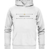 VIRIBUS UNITIS - Hochwertiger Unisex BIO Hoodie 13 Vestis Unica - Latein zum Anziehen - front organic hoodie f8f8f8 1116x 4