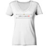 AMO ET AMOR - Damen V-Neck BIO T-Shirt 13 Vestis Unica - Latein zum Anziehen - front ladies organic v neck shirt f8f8f8 1116x 2