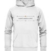 MANUS MANUM LAVAT - Hochwertiger Unisex BIO Hoodie 13 Vestis Unica - Latein zum Anziehen - front organic hoodie f8f8f8 1116x