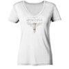 Schach - Episcopus - Läufer - Damen V-Neck BIO T-Shirt 13 Vestis Unica - Latein zum Anziehen - front ladies organic v neck shirt f8f8f8 1116x 1