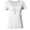 Schach - Rex - König - Damen V-Neck BIO T-Shirt 13 Vestis Unica - Latein zum Anziehen - front ladies organic v neck shirt f8f8f8 1116x 2