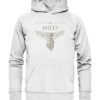 Schach - Miles - Springer - Hochwertiger Unisex BIO Hoodie 11 Vestis Unica - Latein zum Anziehen - front organic hoodie f8f8f8 1116x 5
