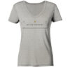 Podologie - MALUM PERFORANS - Damen V-Neck BIO T-Shirt 10 Vestis Unica - Latein zum Anziehen - front ladies organic v neck shirt c2c1c0 1116x 5