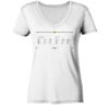 ILLE - ILLA - ILLUD SCHULE - Damen V-Neck BIO T-Shirt 13 Vestis Unica - Latein zum Anziehen - front ladies organic v neck shirt f8f8f8 1116x