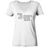 SUM EST ES SUMUS ESTIS SUNT - Damen V-Neck BIO T-Shirt 9 Vestis Unica - Latein zum Anziehen - front ladies organic v neck shirt f8f8f8 1116x 3