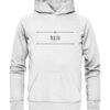 XLII - 42 - Antwort auf alles - Hochwertiger Unisex BIO Hoodie 13 Vestis Unica - Latein zum Anziehen - front organic hoodie f8f8f8 1116x 17
