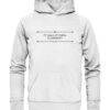 ET ARMA ET VERBA VULNERANT - Hochwertiger Unisex BIO Hoodie 13 Vestis Unica - Latein zum Anziehen - front organic hoodie f8f8f8 1116x 5