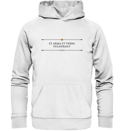ET ARMA ET VERBA VULNERANT - Hochwertiger Unisex BIO Hoodie - White, M
