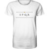 SPQR SENATUS POPULUSQUE ROMANUS - Unisex BIO T-Shirt 17 Vestis Unica - Latein zum Anziehen - front organic shirt f8f8f8 1116x 23