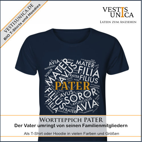 Vestis Unica - Latein zum Anziehen - ad wortteppichpster 500