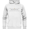 NIHIL SUB SOLE NOVUM - Hochwertiger Unisex BIO Hoodie 13 Vestis Unica - Latein zum Anziehen - front organic hoodie f8f8f8 1116x 2